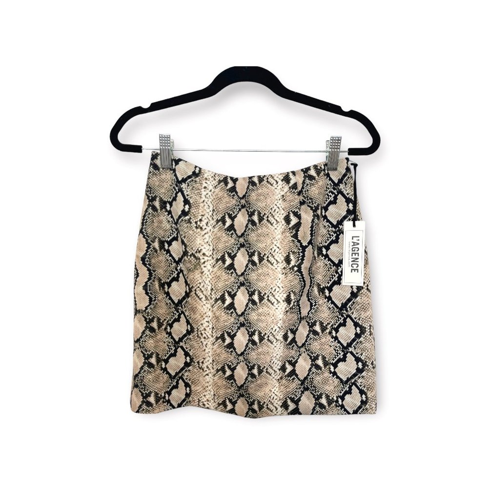 L`AGENCE PYTHON PRINT MINI SKIRT